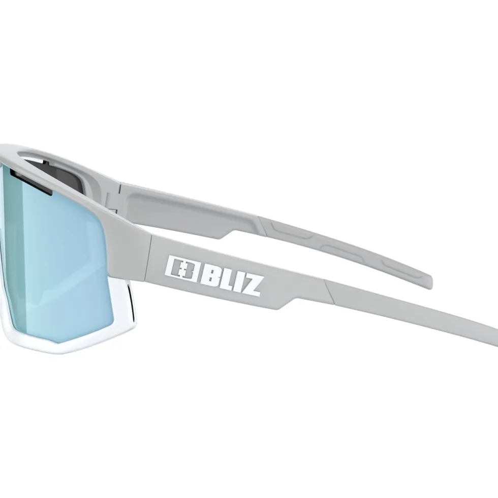 Bliz Fusion Bril - Matt Light Grey - Smoke Ice Blue Mirror