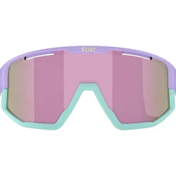 Bliz Fusion Bril - Matt Pastel Purple Yellow Logo - Brown Pink Multi