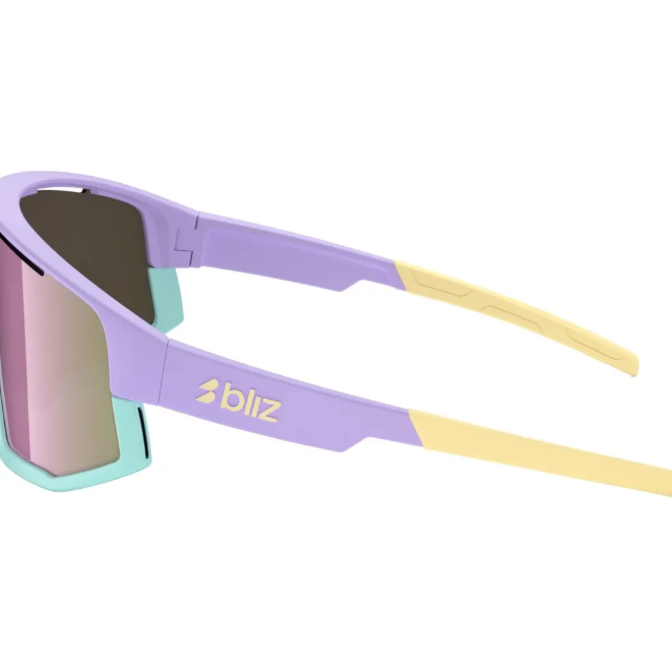 Bliz Fusion Bril - Matt Pastel Purple Yellow Logo - Brown Pink Multi