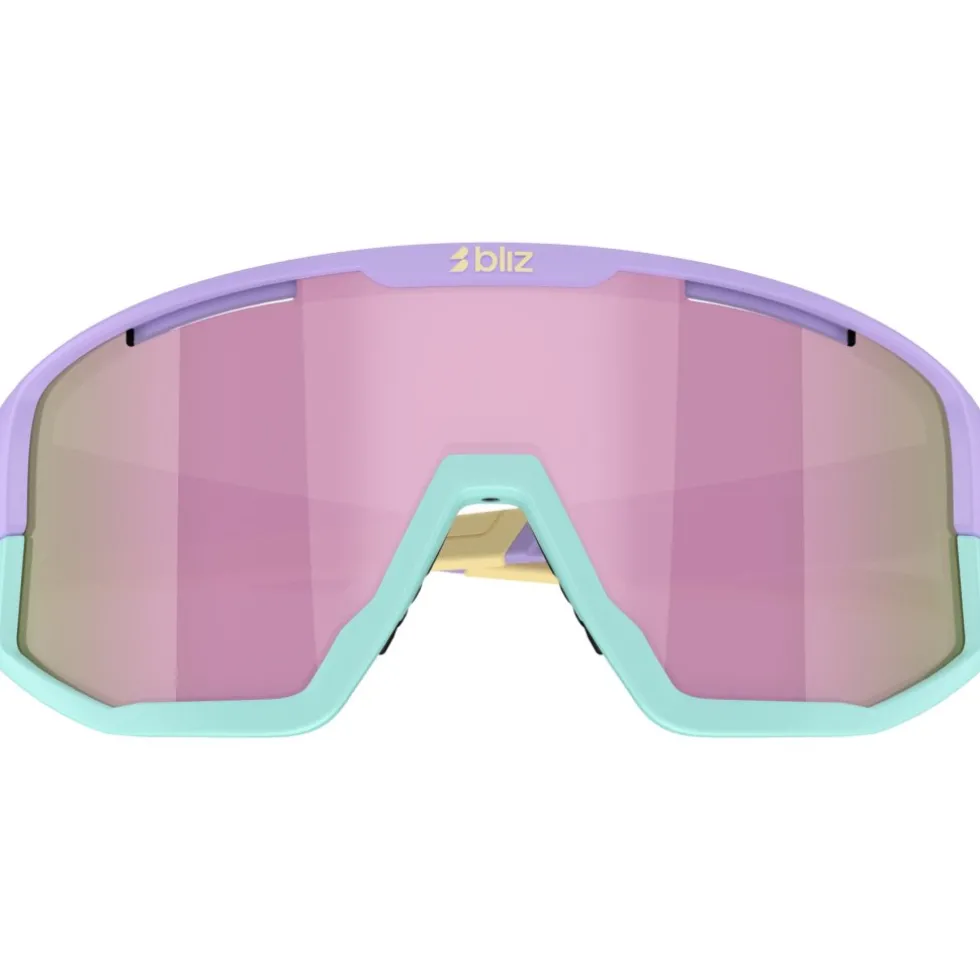 Bliz Fusion Bril - Matt Pastel Purple Yellow Logo - Brown Pink Multi