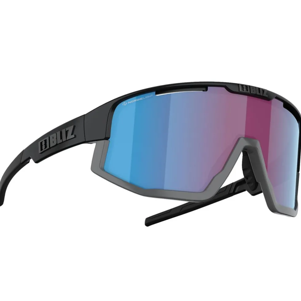 Bliz Vision Bril - Matt Black - Nordic Light Begonia Violet/Blue Multi