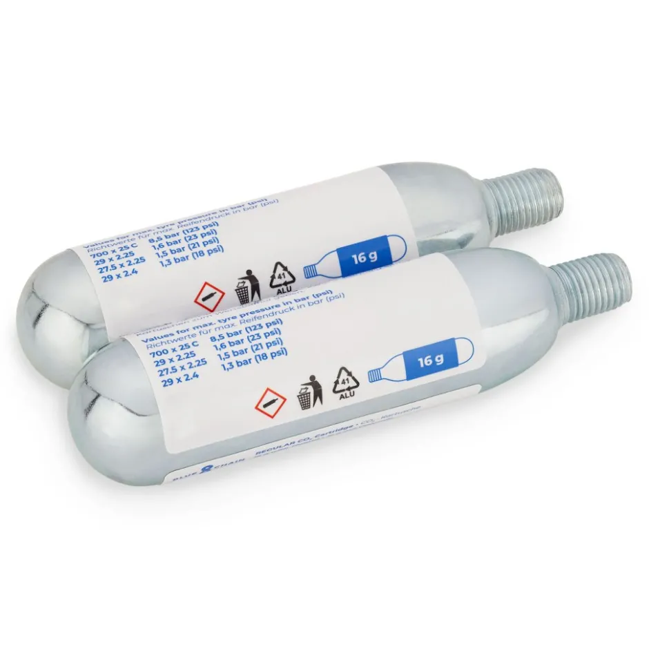 Co² Pompen < BLUECHAIN CO2 Vervangingspatronen met Schroefdraad - 2x 16g