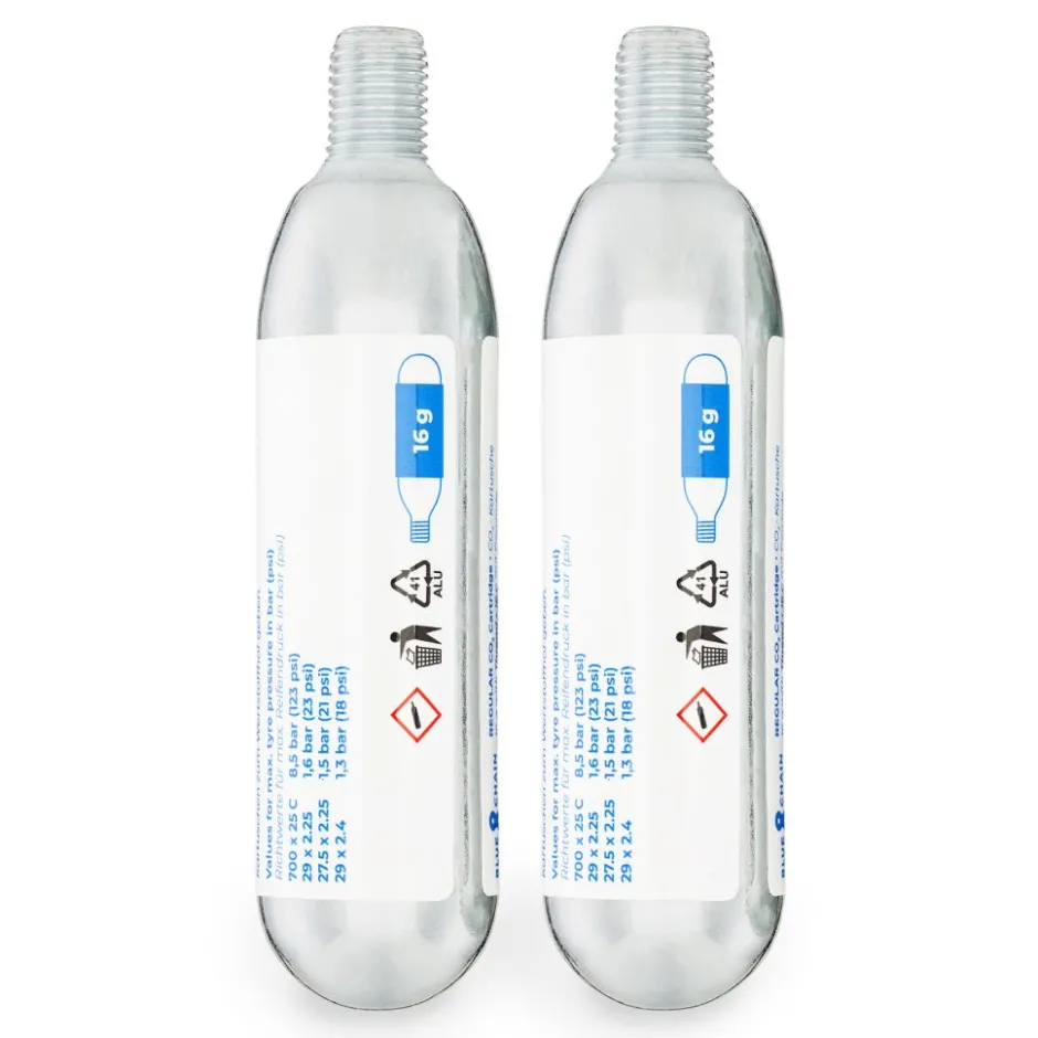 Co² Pompen < BLUECHAIN CO2 Vervangingspatronen met Schroefdraad - 2x 16g