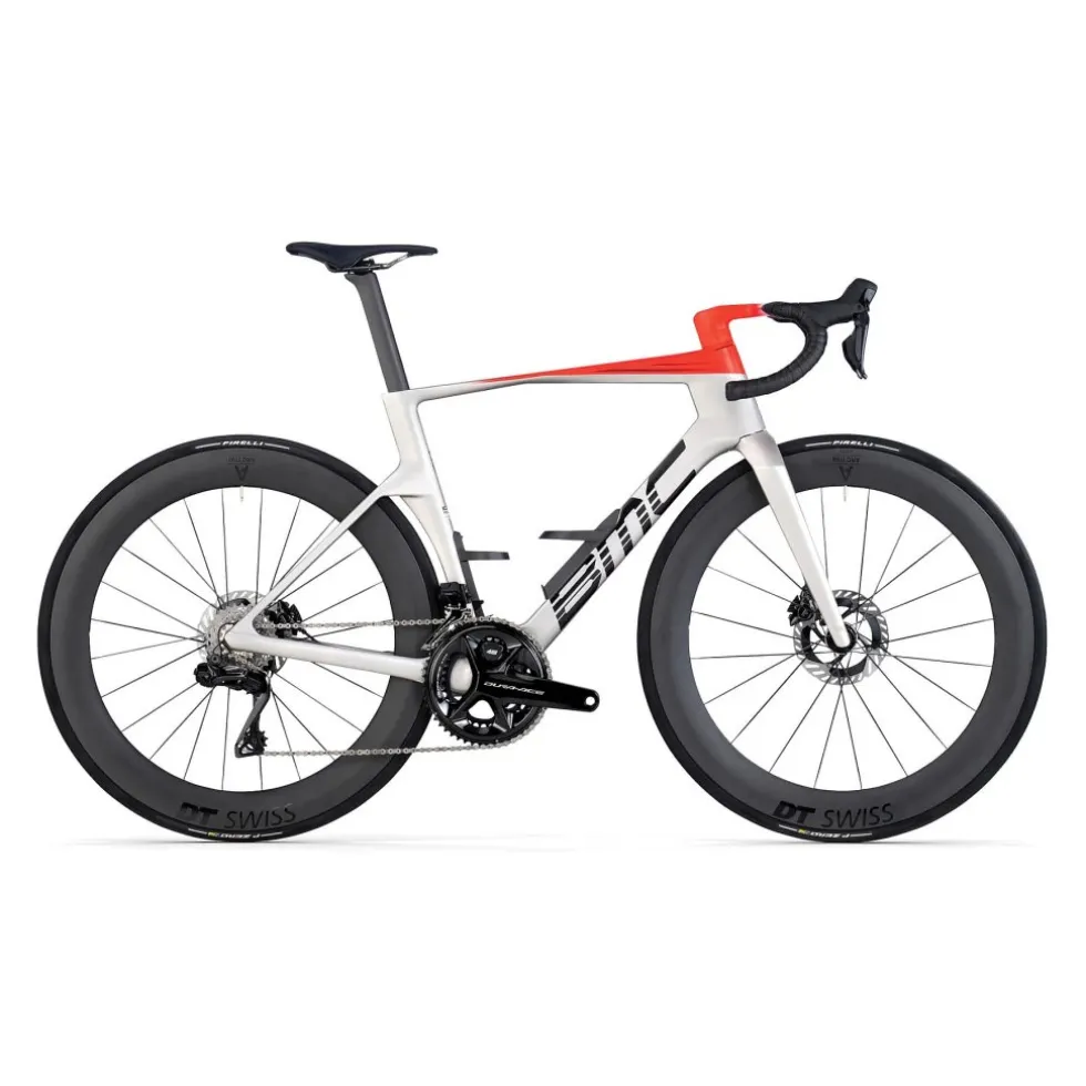 BMC TEAMMACHINE R 01 TWO - Carbon Racefiets - 2026 - arctic silver / neon red