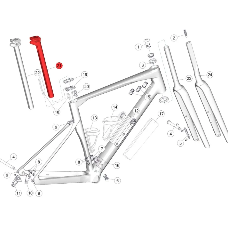 Vaste Zadelpennen < BMC Zadelpen voor Roadmachine 01 (2024+) - 400mm | 15mm Offset