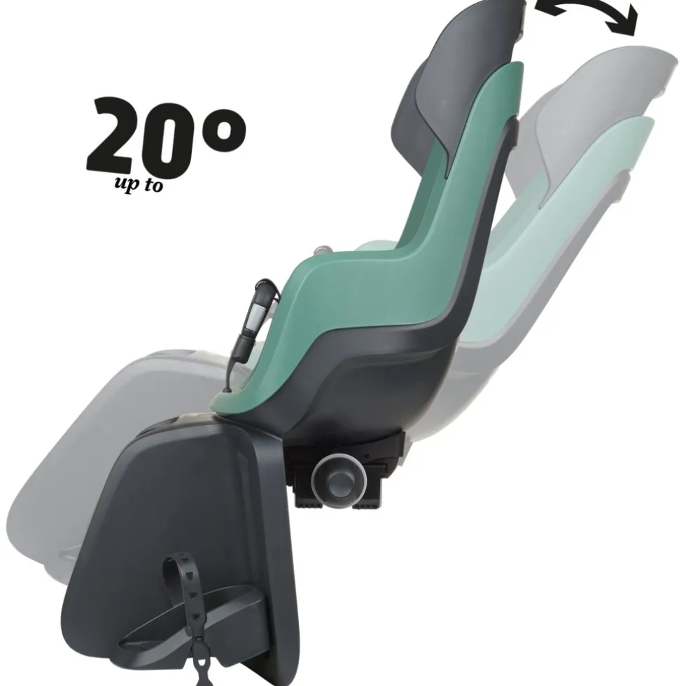 Bobike GO Fietsstoeltje voor Kinderen met Ligpositie - Bagagedrager-Bevestiging - Peppermint