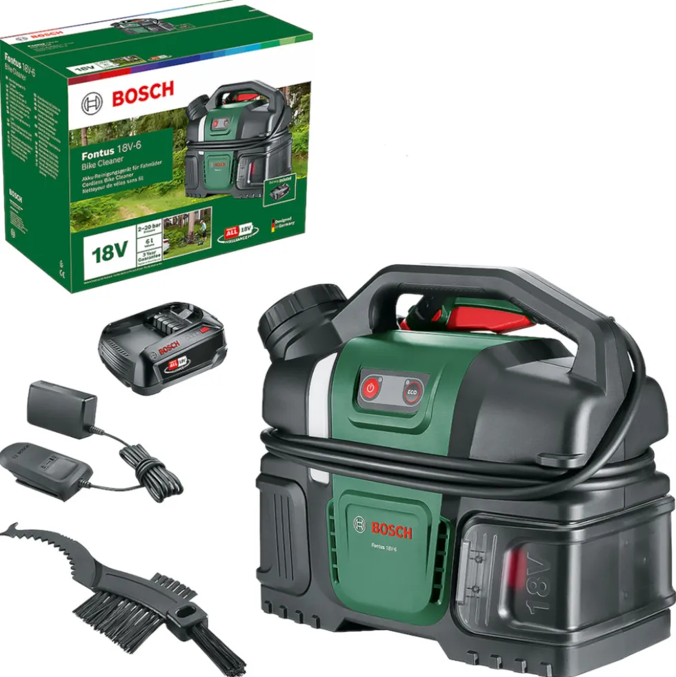 Bosch Fontus 18V-6 Akku Bike Cleaner - green/black