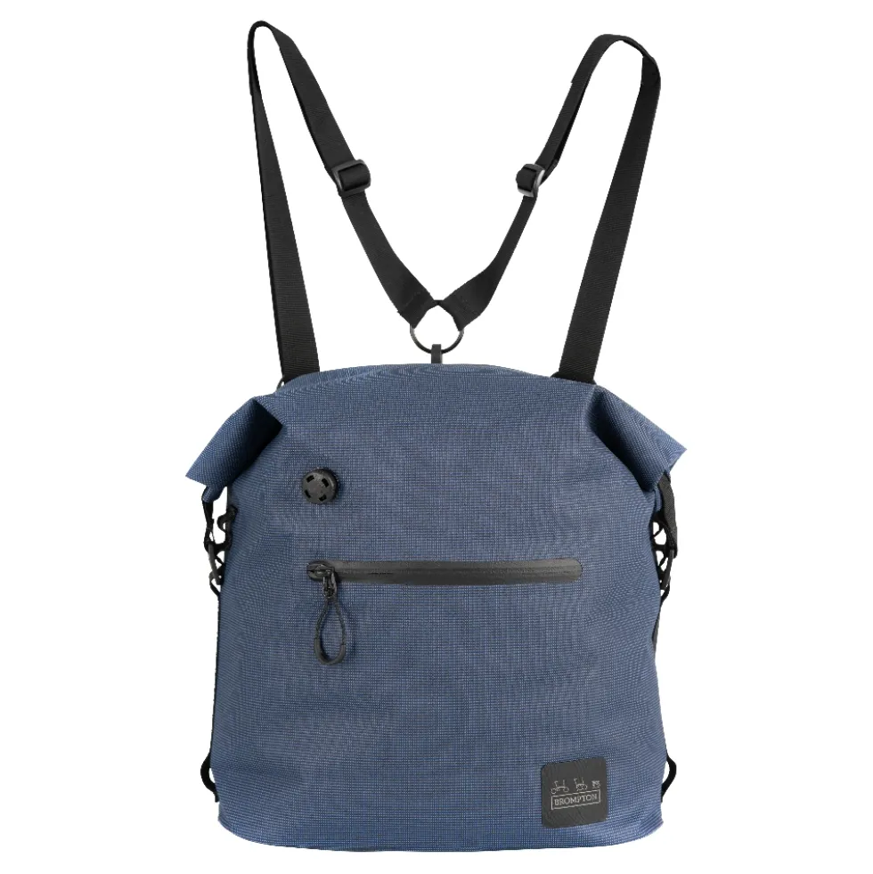 Brompton Borough Waterproof Roll Top Bike Bag - 9L - navy