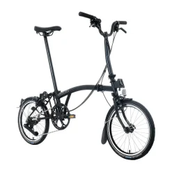Brompton C Line Advanced - 12-Speed - Mid Bar - Extended Seatpost - Rear Rack & Dynamo - 16" Vouwfiets - 2026 - black matt