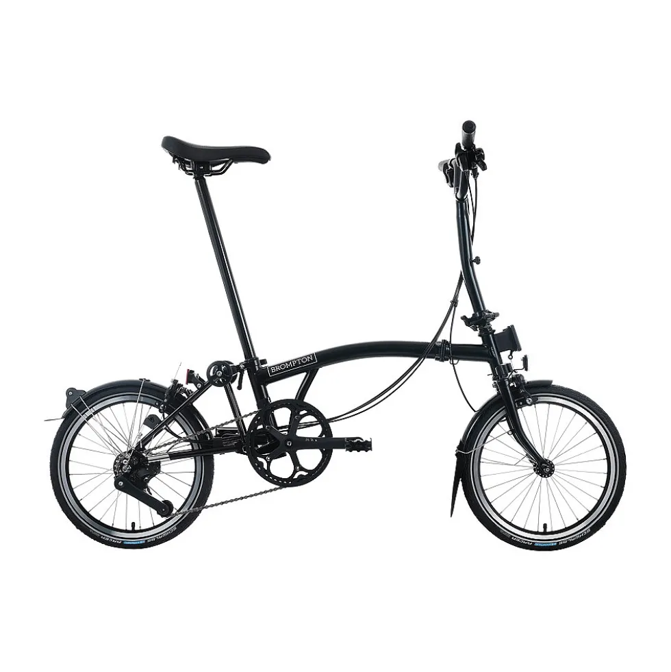 Brompton C Line Advanced - 12-Speed - Mid Bar - Extended Seatpost - Rear Rack & Dynamo - 16" Vouwfiets - 2026 - black matt