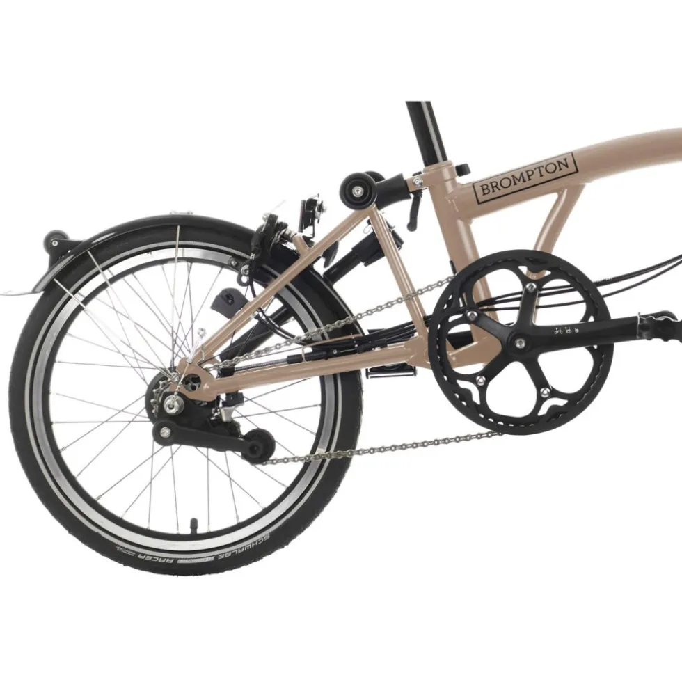 Brompton C Line - 4-Speed - Mid Bar - Extended Seatpost - Rear Rack & Dynamo - 16" Vouwfiets - 2026 - dune sand