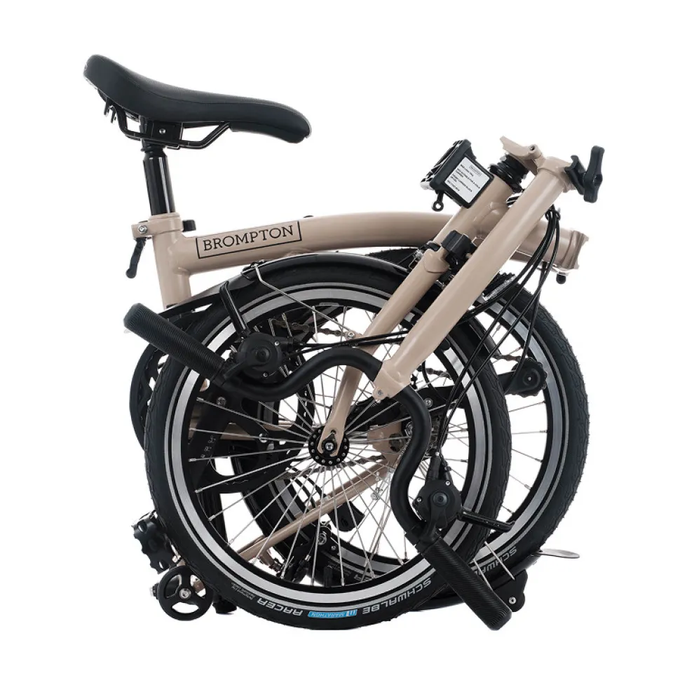 Brompton C Line - 4-Speed - Mid Bar - Extended Seatpost - Rear Rack & Dynamo - 16" Vouwfiets - 2026 - dune sand