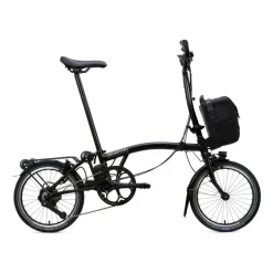 Brompton Electric C Line - 4-Speed - High Bar - Extended Seatpost - Rear Rack - 16" Elektrische Vouwfiets - 2026 - matt black