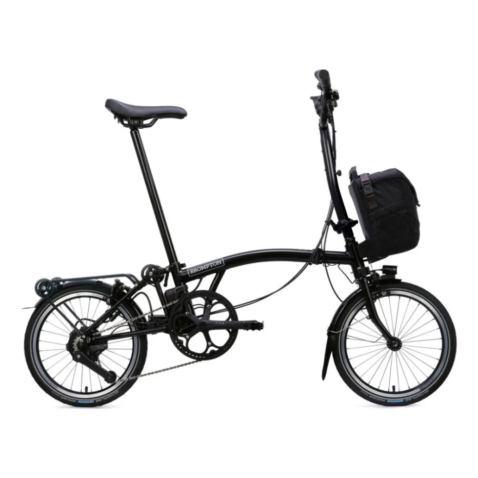 Brompton Electric C Line - 4-Speed - High Bar - Extended Seatpost - Rear Rack - 16" Elektrische Vouwfiets - 2026 - matt black