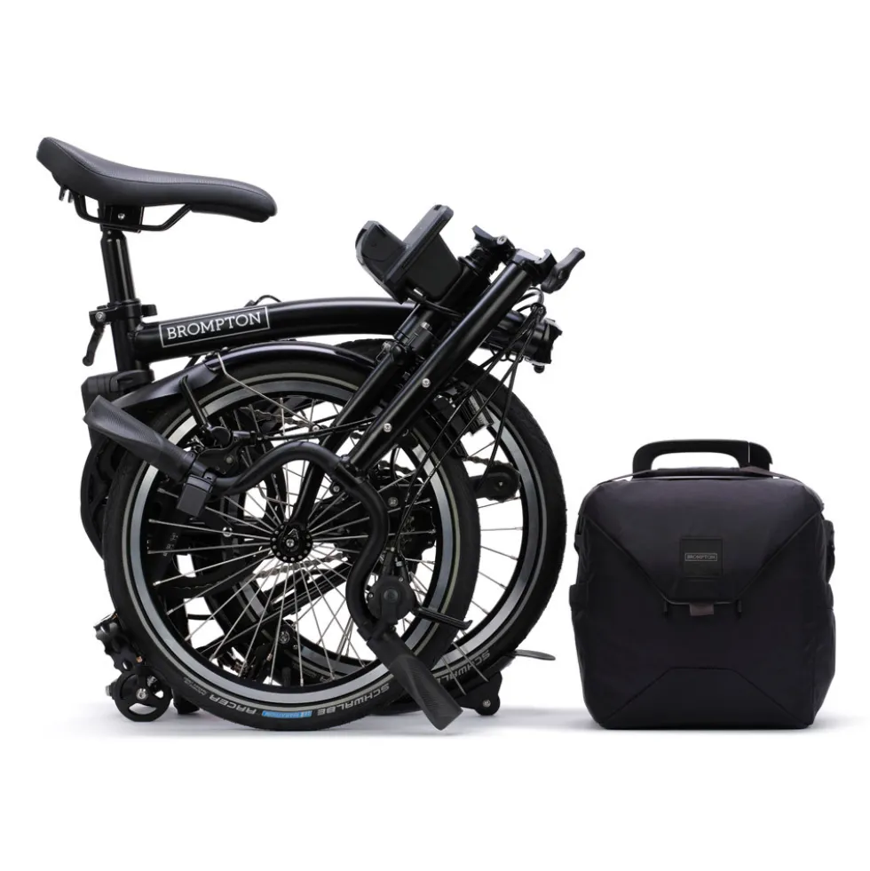 Brompton Electric C Line - 4-Speed - High Bar - Extended Seatpost - Rear Rack - 16" Elektrische Vouwfiets - 2026 - matt black