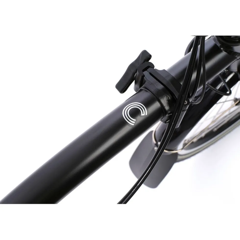 Brompton Electric C Line - 4-Speed - High Bar - Extended Seatpost - Rear Rack - 16" Elektrische Vouwfiets - 2026 - matt black