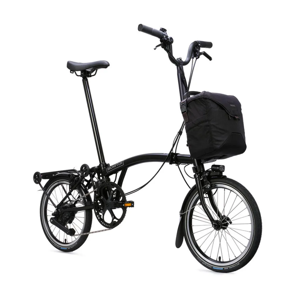 Brompton Electric C Line - 4-Speed - High Bar - Extended Seatpost - Rear Rack - 16" Elektrische Vouwfiets - 2026 - matt black