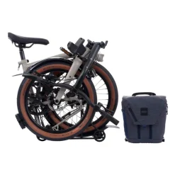 Brompton Electric G Line City+ - 4 Speed - Raised Bar - Extended Seatpost - Rear Rack - 20" Elektrische Vouwfiets - 2026 - Traildust White