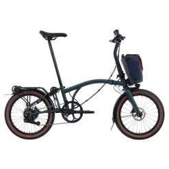 Brompton Electric G Line - 4 Speed - Large Bar - Telescopic Seatpost - Rear Rack - 20" Elektrische Vouwfiets - 2026 - forest green