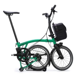 Brompton Electric P Line - 4 Speed - Mid Bar - Extended Seatpost - Rear Rack - 16" Elektrische Vouwfiets - 2026 - palm green