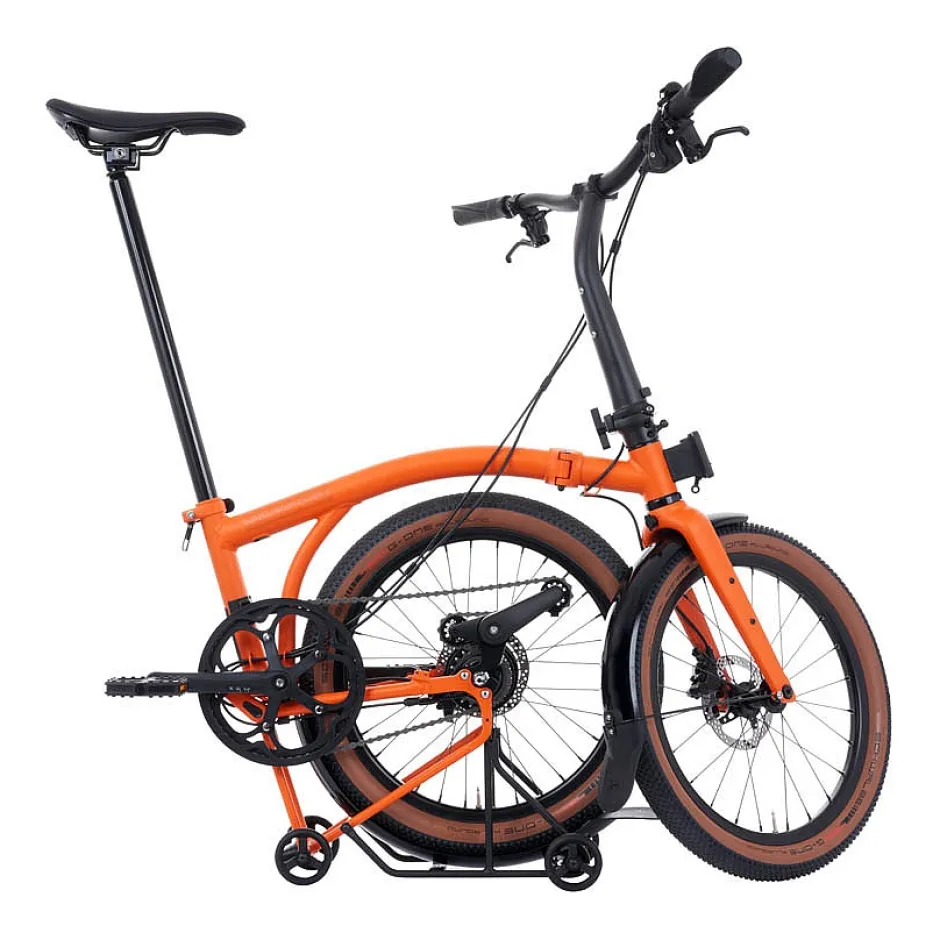 Vouwfietsen < Brompton G Line - 8-Speed - Large - Telescopic Seatpost - Rear Rack - 20" Vouwfiets - 2026 - Adventure Orange
