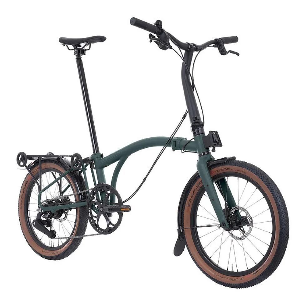 Brompton G Line - 8-Speed - Medium - Extended Seatpost - Rear Rack - 20" Vouwfiets - 2026 - Forest Green