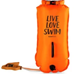 Buddyswim Boya Drybag 28lt + swim cap - orange/live love swim