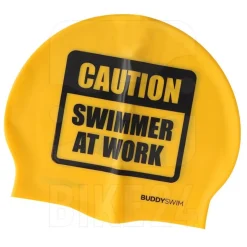 Buddyswim Boya Drybag 20lt + swim cap - yellow/caution swimmer at work