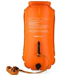 Buddyswim Boya Drybag 28lt + swim cap - yellow/caution swimmer at work
