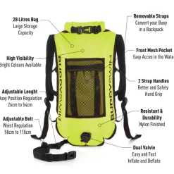 Buddyswim Dry Bag Buoy Backpack 28lt - yellow