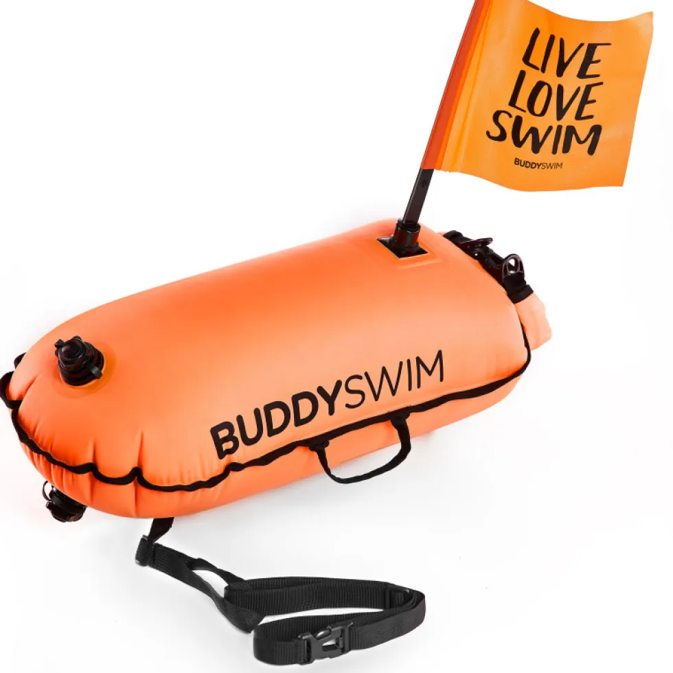 Buddyswim DryBag Buoy with Flag 28lt - orange