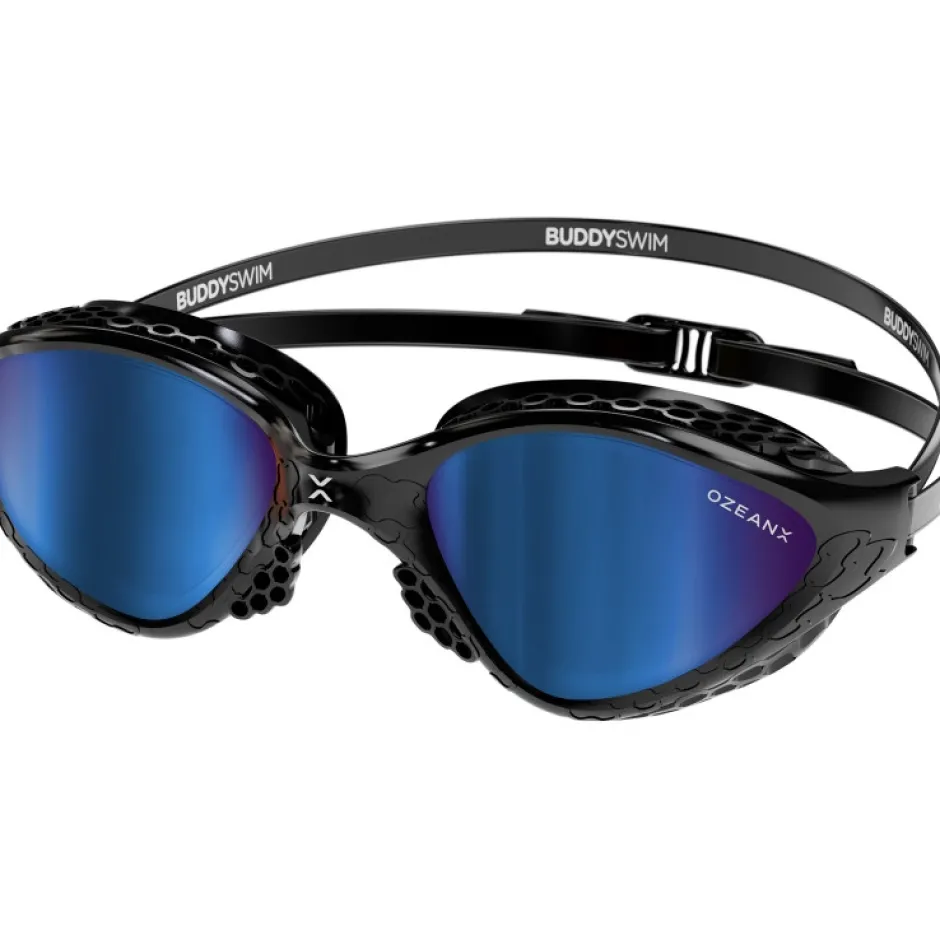 Zwembrillen|Zwembrillen < Buddyswim OzeanX Zwembril - black/blue mirror