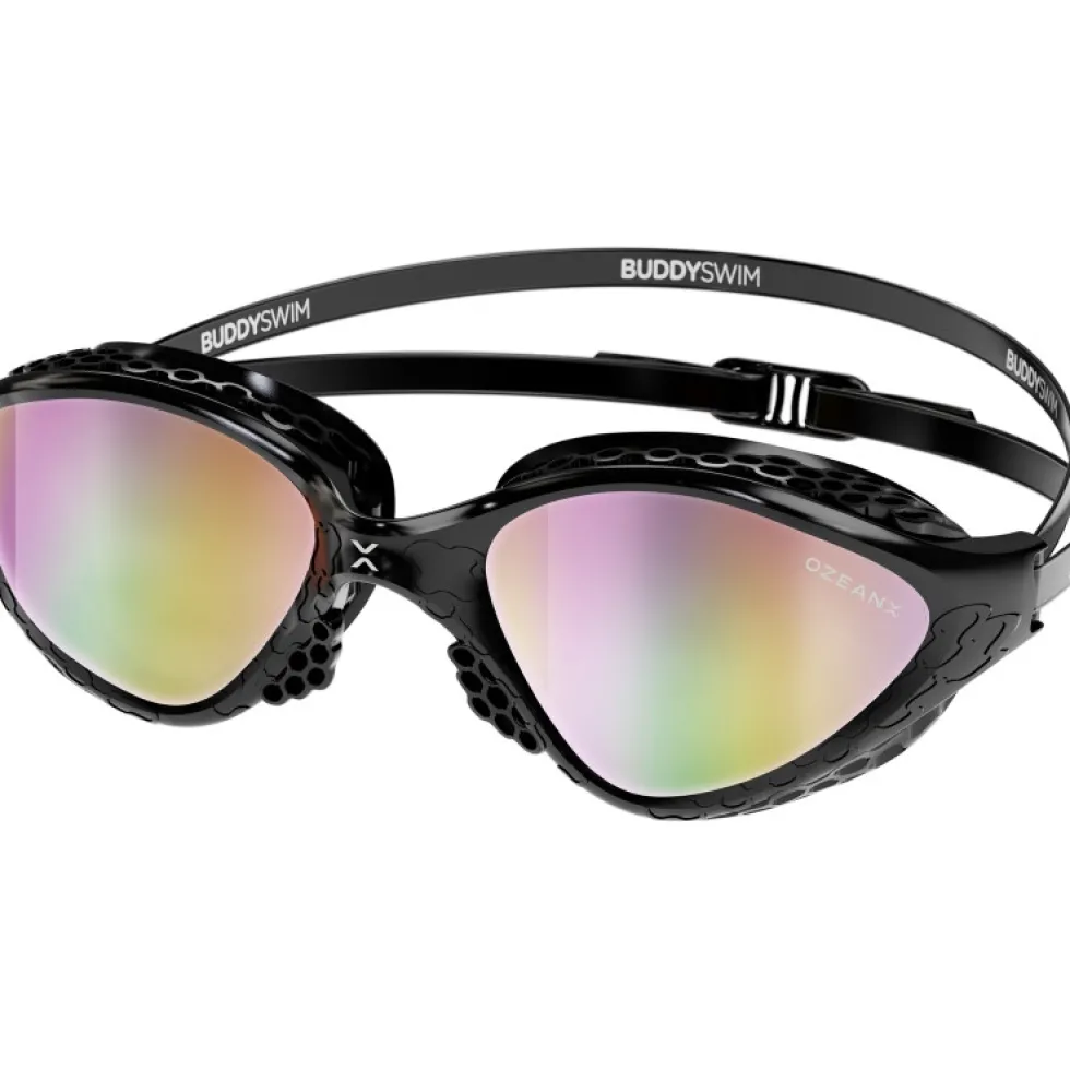 Buddyswim OzeanX Zwembril - black/iridium mirror