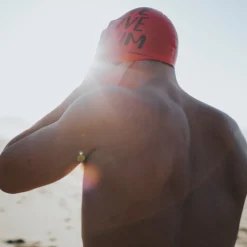 Buddyswim Siliconen Badmuts - LIVE LOVE SWIM - wit