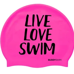 Badmutsen < Buddyswim Siliconen Badmuts - LIVE LOVE SWIM - roze