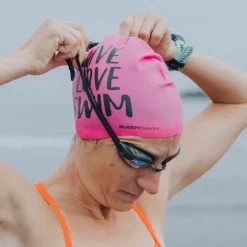 Badmutsen < Buddyswim Siliconen Badmuts - LIVE LOVE SWIM - roze