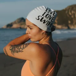 Badmutsen < Buddyswim Siliconen Badmuts - LIVE LOVE SWIM - roze