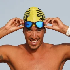 Buddyswim Siliconen Badmuts - OPEN WATER SWIMMER - blue