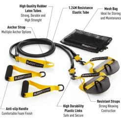 Buddyswim Super Stroke Dryland Weerstandsbanden - light - yellow