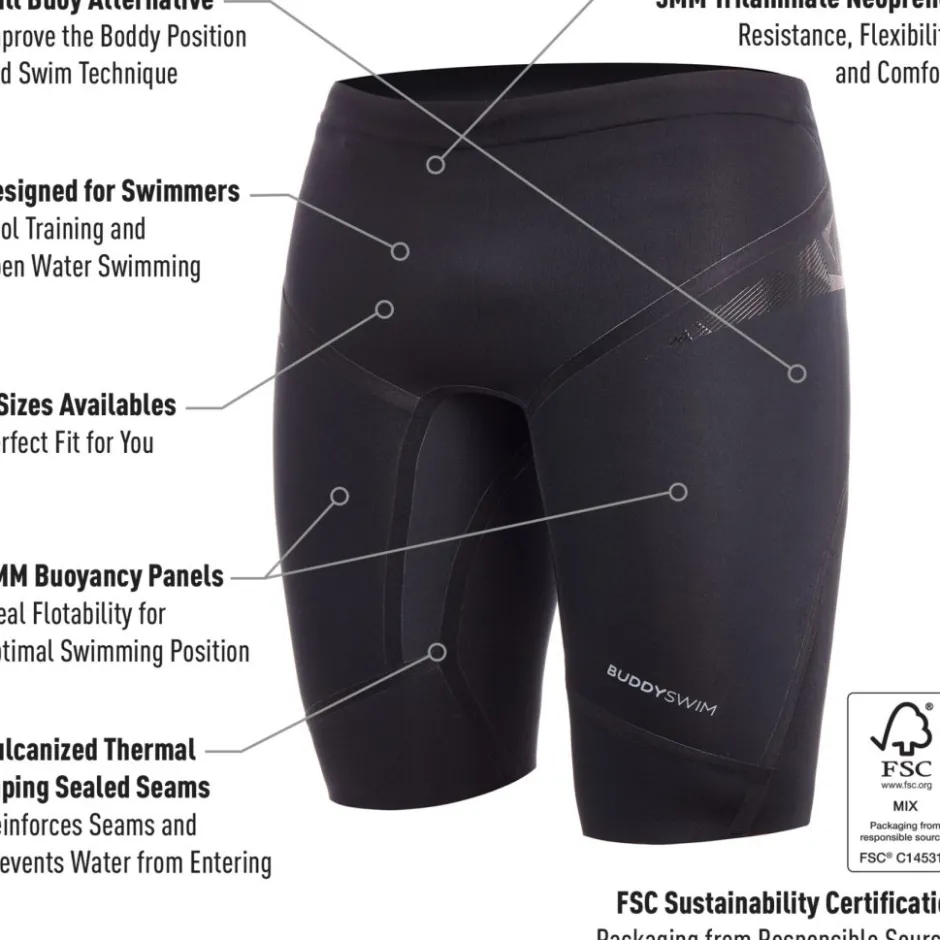 Neopreen Kleding|Neopreen Kleding < Buddyswim Triainate Warth 5/3 Neoprene Kickpant hort - back