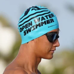 Badmutsen < Buddyswim Siliconen Badmuts - OPEN WATER SWIMMER - yellow