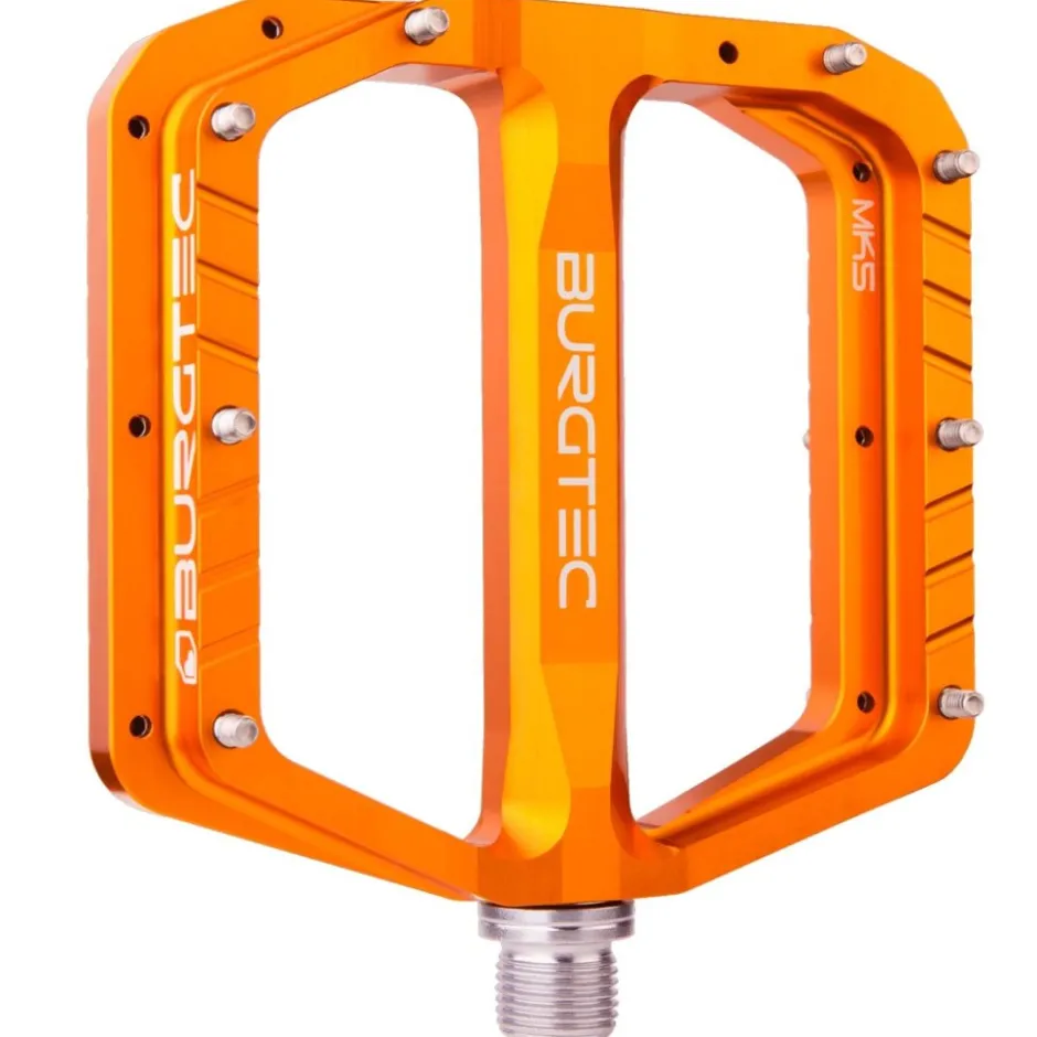 Platformpedalen < Burgtec Penthouse MK5 Flat Pedal - Steel Axle - Iron Bro orange