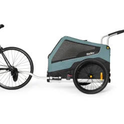 Burley Bark Ranger Fietskar voor Honden - zwart/turquoise mat