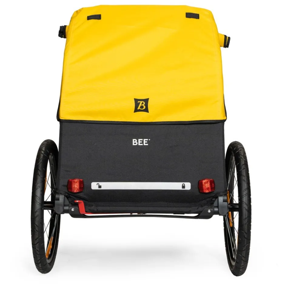 Kinderkarren < Burley Bee Double Fietskar voor 1-2 Kinderen - geel/zwart