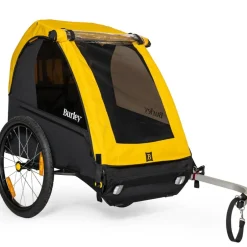 Kinderkarren < Burley Bee Double Fietskar voor 1-2 Kinderen - geel/zwart