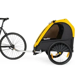 Kinderkarren < Burley Bee Double Fietskar voor 1-2 Kinderen - geel/zwart