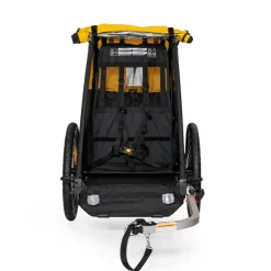 Kinderkarren < Burley Bee Single Fietskar voor 1 Kind - geel/zwart