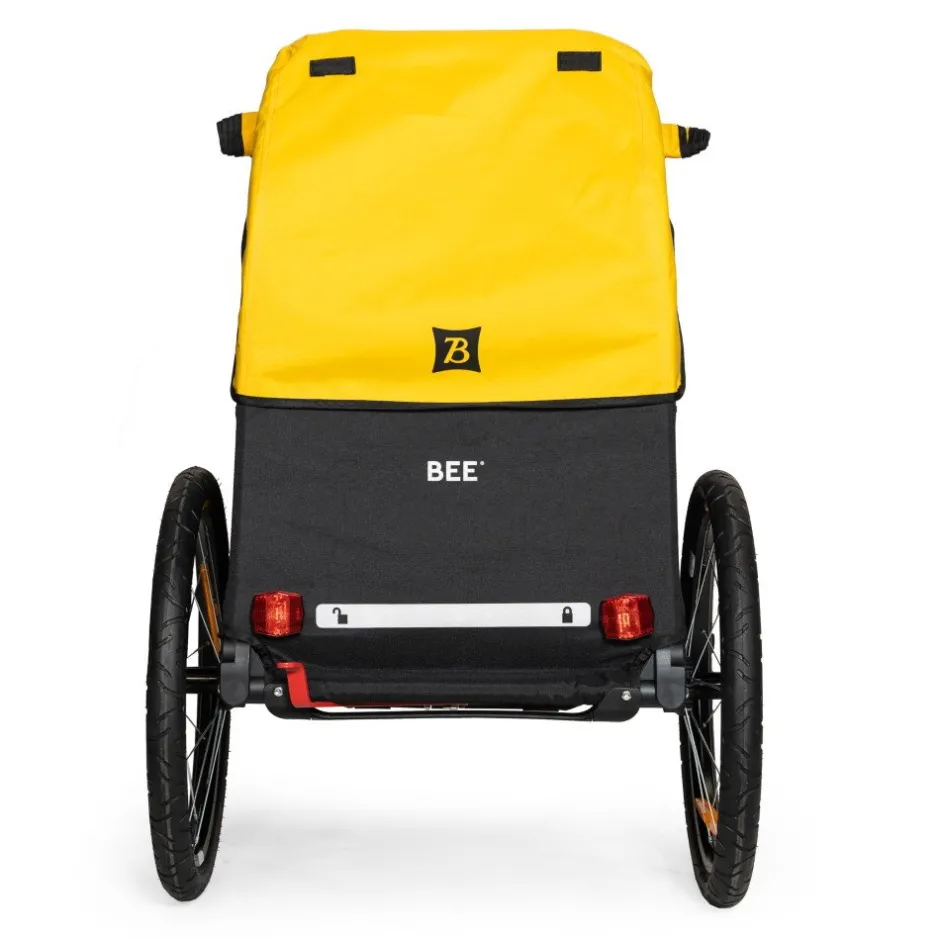 Kinderkarren < Burley Bee Single Fietskar voor 1 Kind - geel/zwart