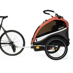 Kinderkarren < Burley Cub X Fietskar voor 1-2 Kinderen - sandstone red/charcoal