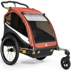 Kinderkarren < Burley Cub X Fietskar voor 1-2 Kinderen - sandstone red/charcoal